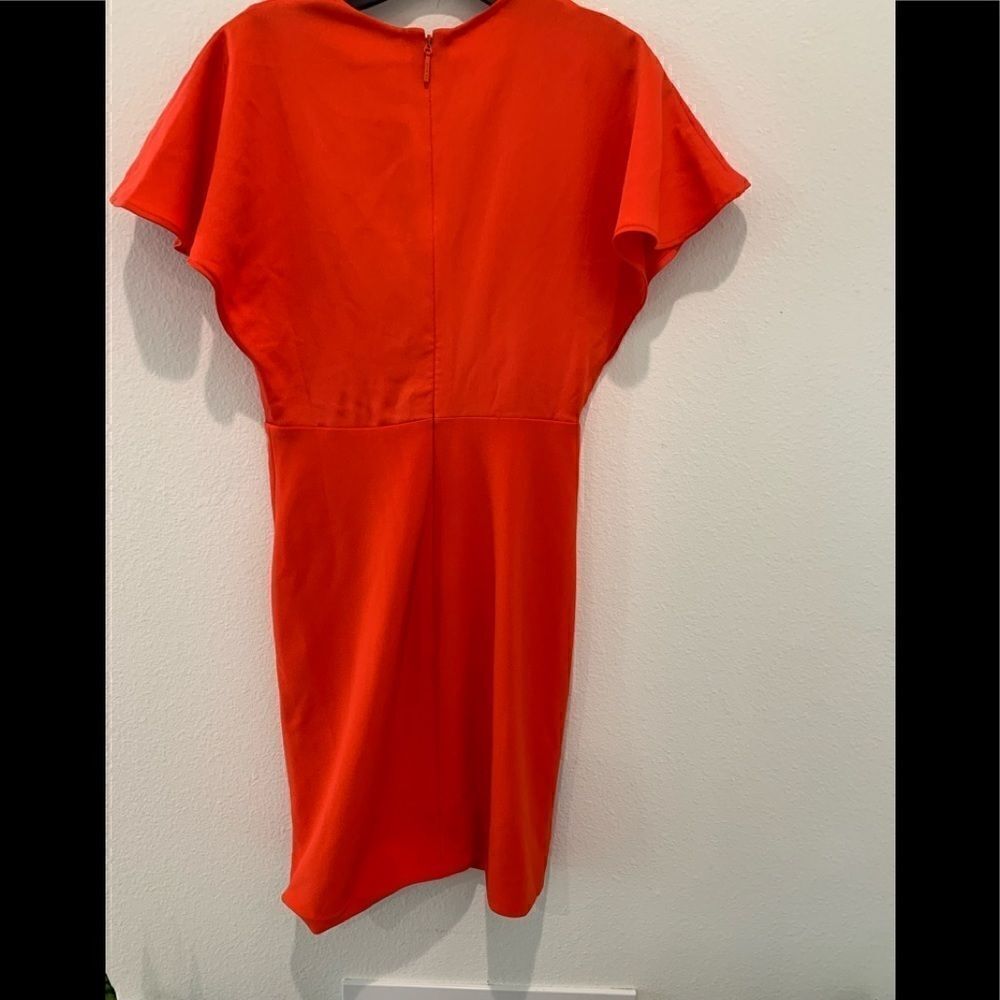 Ted Baker Dress Ellame Flutter Sleeve Twist Front Bodycon Pencil Size 1 - Picture 3 of 4
